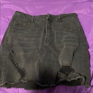 Wild Fable Distressed Black Skirt